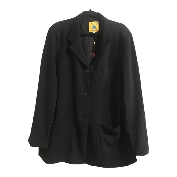 UNIF black classic polyesterblazer size XL Nwot Pockets Business career - Picture 1 of 6
